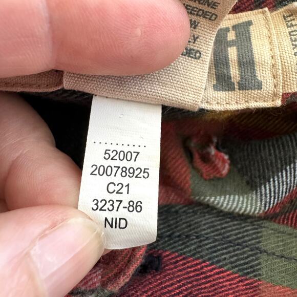 Duluth Trading Co Orange Free Swingin' Flannel Relaxed Fit Shirt Men's Size 3XLT - Picture 10 of 10